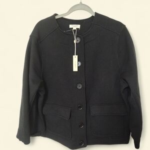 🔥🔥NWT MAX STUDIO Black Textured Jackett, XL